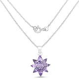 2.51 Carat Genuine Amethyst .925 Sterling Silver Pendant
