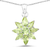 2.62 ct. Genuine Peridot .925 Sterling Silver Pendant