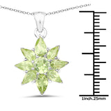 2.62 ct. Genuine Peridot .925 Sterling Silver Pendant