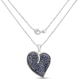 5.01 Carat Genuine Blue Sapphire .925 Sterling Silver Pendant