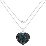 1.25 Carat Genuine Blue Diamond .925 Sterling Silver Pendant
