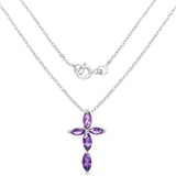 0.99 Carat Genuine Amethyst .925 Sterling Silver Pendant