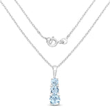 1.87 Carat Genuine Blue Topaz .925 Sterling Silver Pendant