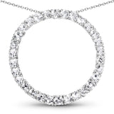 3.60 Carat Genuine White Topaz .925 Sterling Silver Pendant