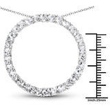 3.60 Carat Genuine White Topaz .925 Sterling Silver Pendant