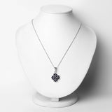 1.98 Carat Genuine Black Sapphire .925 Sterling Silver Pendant