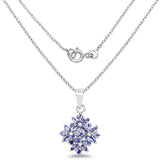 1.50 Carat Genuine Tanzanite .925 Sterling Silver Pendant