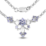 0.74 Carat Genuine Tanzanite .925 Sterling Silver Pendant