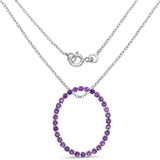 2.40 ct Genuine Amethyst .925 Sterling Silver Pendant