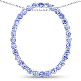 2.56 Carat Genuine Tanzanite .925 Sterling Silver Pendant
