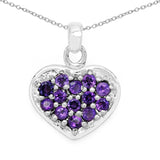 0.52 Carat Genuine Amethyst .925 Sterling Silver Pendant