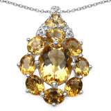 5.23 Carat Genuine Citrine .925 Sterling Silver Pendant