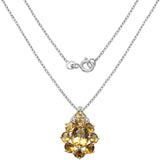 5.23 Carat Genuine Citrine .925 Sterling Silver Pendant
