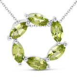 1.50 Carat Genuine Peridot .925 Sterling Silver Pendant