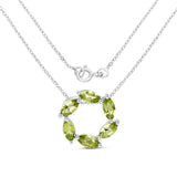 1.50 Carat Genuine Peridot .925 Sterling Silver Pendant