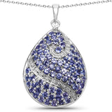 4.72 Carat Genuine Tanzanite .925 Sterling Silver Pendant
