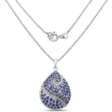 4.72 Carat Genuine Tanzanite .925 Sterling Silver Pendant