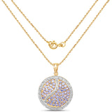 14K Yellow Gold Plated 2.44 Carat Genuine Tanzanite .925 Sterling Silver Pendant