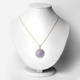 14K Yellow Gold Plated 2.44 Carat Genuine Tanzanite .925 Sterling Silver Pendant