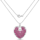 8.03 Carat Genuine Ruby .925 Sterling Silver Pendant