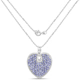 6.17 Carat Genuine Tanzanite .925 Sterling Silver Pendant