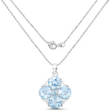 12.61 Carat Genuine Blue Topaz .925 Sterling Silver Pendant