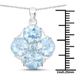 12.61 Carat Genuine Blue Topaz .925 Sterling Silver Pendant