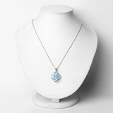 12.61 Carat Genuine Blue Topaz .925 Sterling Silver Pendant