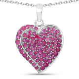 4.72 Carat Genuine Ruby .925 Sterling Silver Pendant