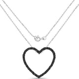 0.54 Carat Genuine Black Diamond Sterling Silver Pendant