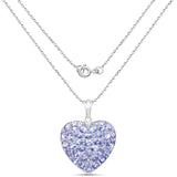 6.30 Carat Genuine Tanzanite .925 Sterling Silver Pendant