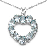 2.00 Carat Genuine Blue Topaz .925 Sterling Silver Pendant