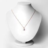 18K Rose Gold Plated 0.70 Carat Genuine Morganite .925 Sterling Silver Pendant
