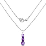 2.38 Carat Genuine Amethyst .925 Sterling Silver Pendant