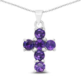 1.44 ct. Genuine Amethyst .925 Sterling Silver Pendant