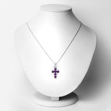 1.44 Carat Genuine Amethyst .925 Sterling Silver Pendant