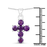 1.44 Carat Genuine Amethyst .925 Sterling Silver Pendant