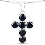 1.62 Carat Genuine Blue Sapphire .925 Sterling Silver Pendant