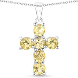 1.38 Carat Genuine Citrine .925 Sterling Silver Pendant