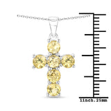 1.38 Carat Genuine Citrine .925 Sterling Silver Pendant