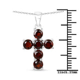 1.80 ct Genuine Garnet .925 Sterling Silver Pendant