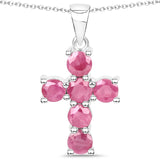1.80 Carat Genuine Johnson Ruby .925 Sterling Silver Pendant