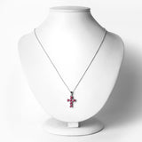 1.80 Carat Genuine Johnson Ruby .925 Sterling Silver Pendant