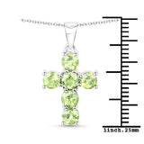 1.44 Carat Genuine Peridot .925 Sterling Silver Pendant