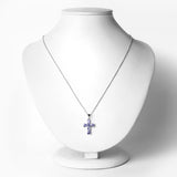 1.38 Carat Genuine Tanzanite .925 Sterling Silver Pendant