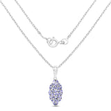 1.45 ct. Genuine Tanzanite .925 Sterling Silver Pendant