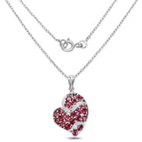 4.23 Carat Genuine Rhodolite & White Topaz .925 Sterling Silver Pendant