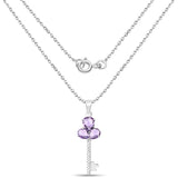 4.10 Carat Genuine Amethyst .925 Sterling Silver Pendant