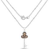 4.45 Carat Genuine Smoky Quartz .925 Sterling Silver Pendant