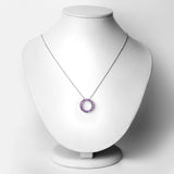 1.40 Carat Genuine Amethyst .925 Sterling Silver Pendant